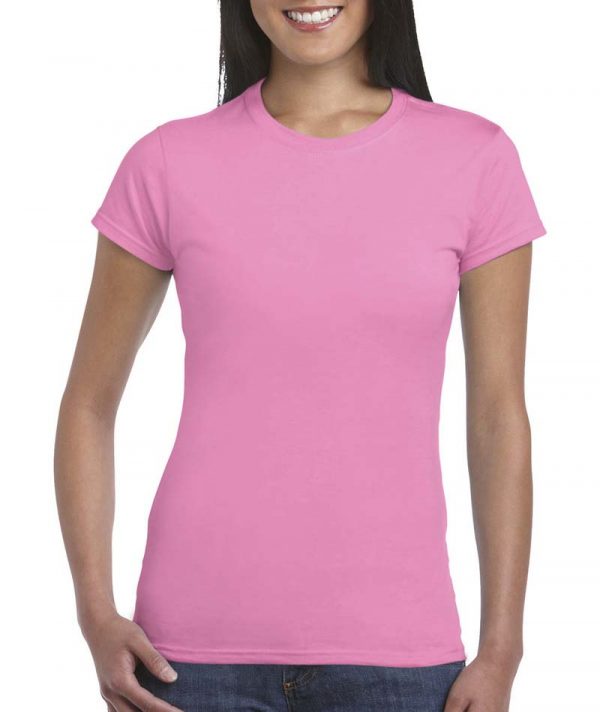 Softstyle Ladies T Shirt Kleur Azalea