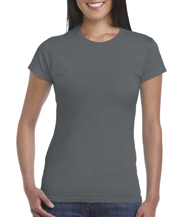 Softstyle Ladies T Shirt Kleur Charcoal