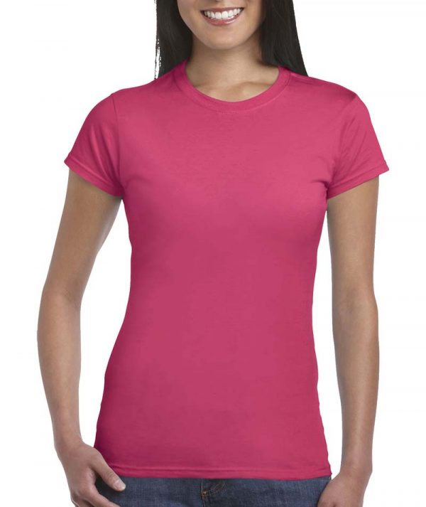 Softstyle Ladies T Shirt Kleur Heliconia