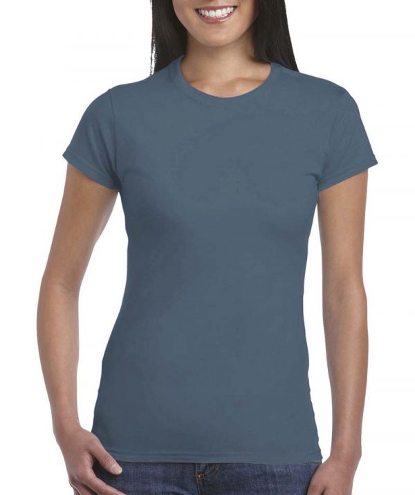 Softstyle Ladies T Shirt Kleur Indigo Blue
