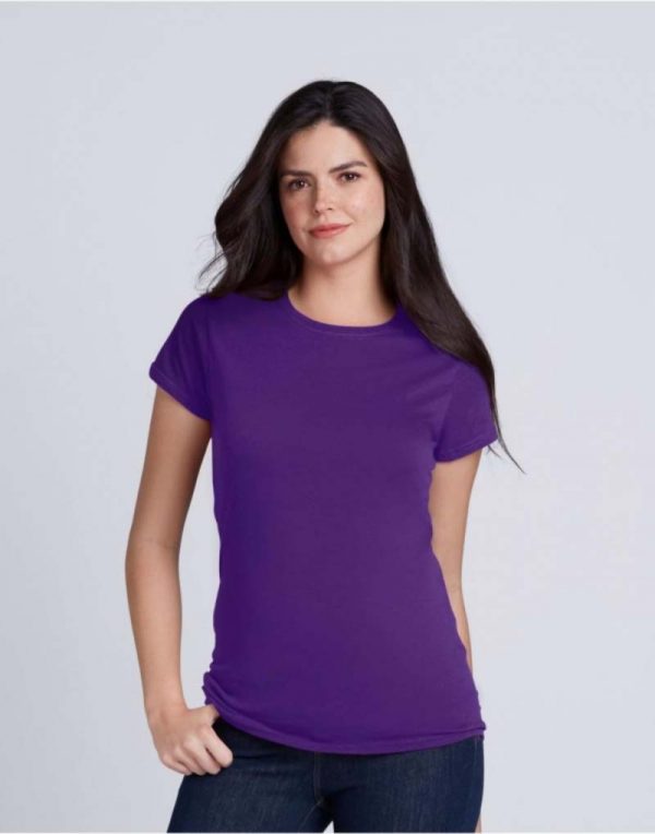 Softstyle Ladies T Shirt Kleur Purple