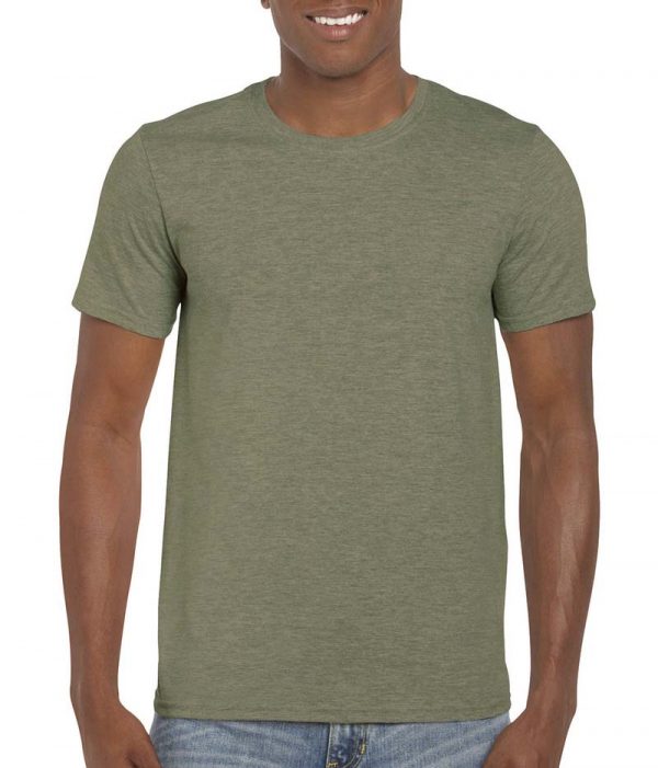 Softstyle Ring Spun T Shirt Kleur Heather Military Green