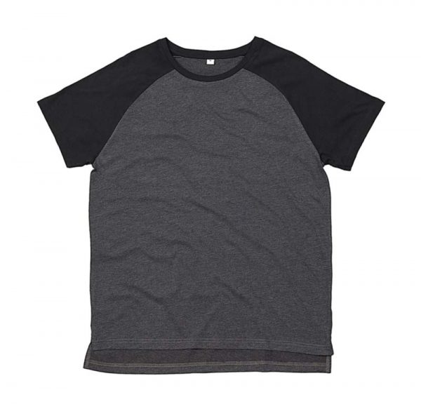 Superstar Short Sleeve Baseball T Kleur Charcoal Grey Melange Black