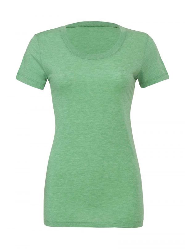 Triblend Crew Neck T Shirt Kleur Green Triblend