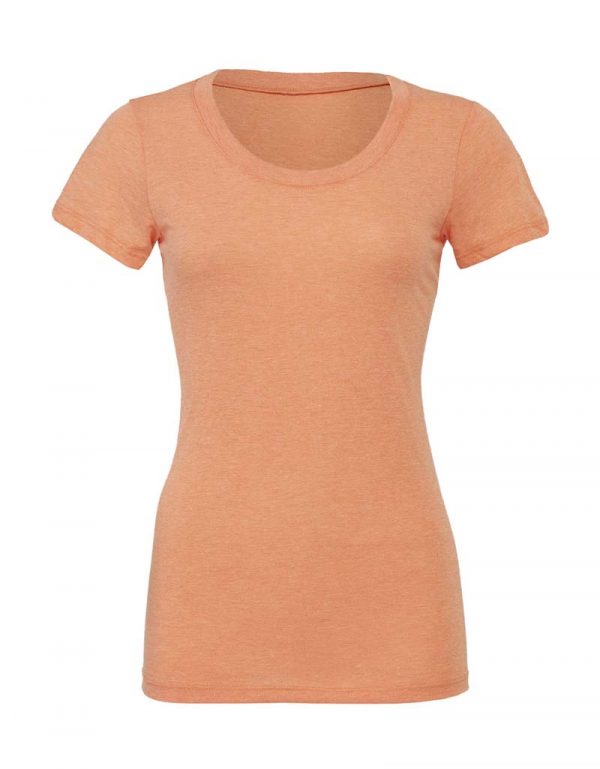 Triblend Crew Neck T Shirt Kleur Orange Triblend