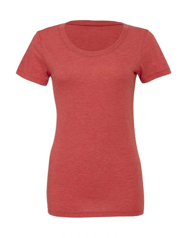 Triblend Crew Neck T Shirt Kleur Red Triblend