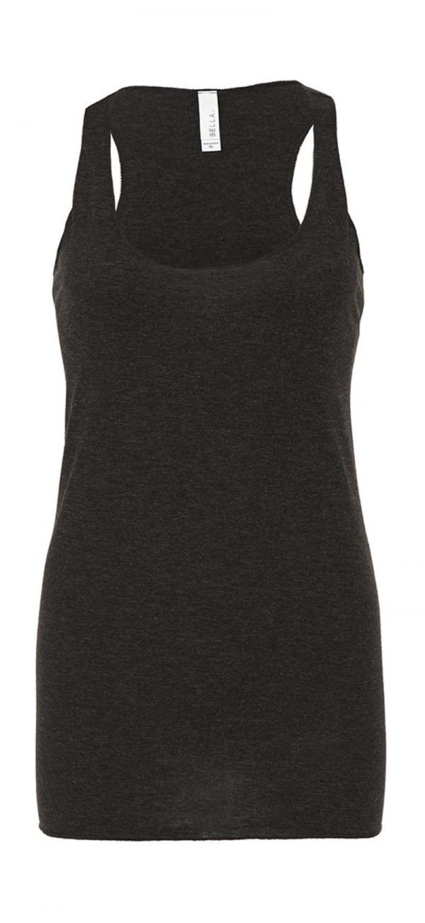 Triblend Racerback Tank Top Kleur Charcoal Black Triblend