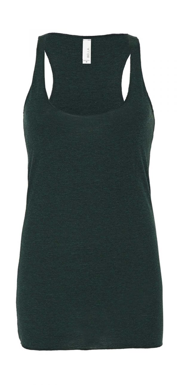 Triblend Racerback Tank Top Kleur Emerald Triblend