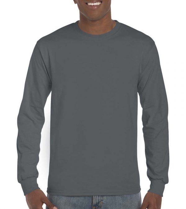 Ultra Cotton Adult T Shirt LS Kleur Charcoal