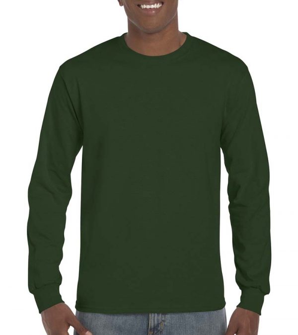 Ultra Cotton Adult T Shirt LS Kleur Forest Green