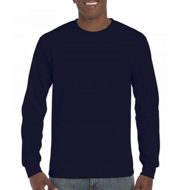 Ultra Cotton Adult T Shirt LS Kleur Navy