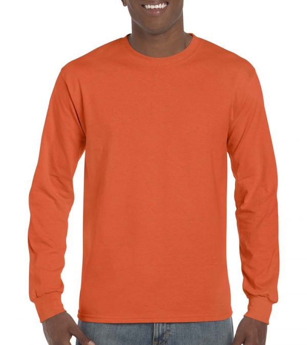 Ultra Cotton Adult T Shirt LS Kleur Orange