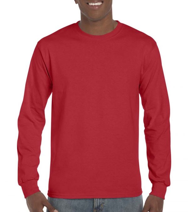 Ultra Cotton Adult T Shirt LS Kleur Red