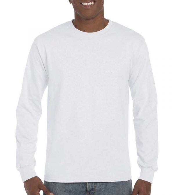 Ultra Cotton Adult T Shirt LS Kleur White