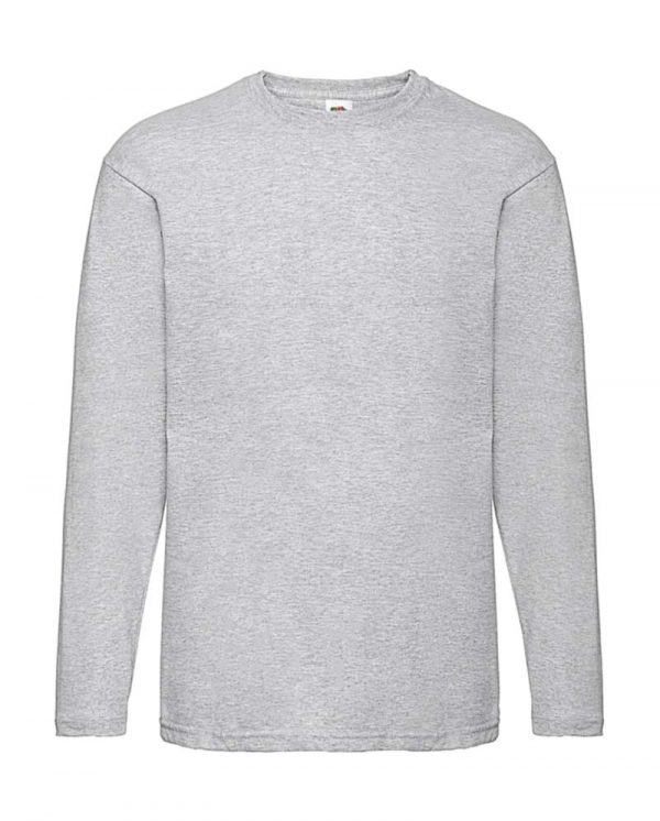 Value Weight LS T shirt Kleur Heather Grey