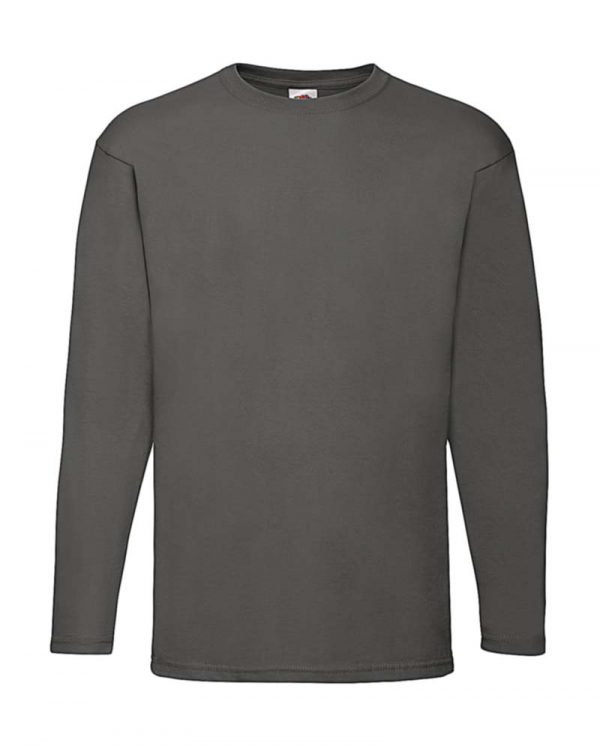 Value Weight LS T shirt Kleur Light Graphite