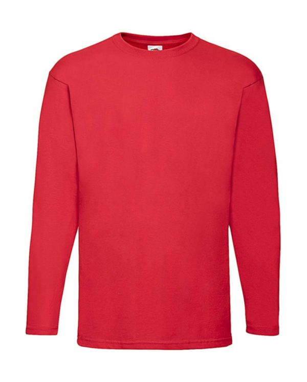 Value Weight LS T shirt Kleur Red