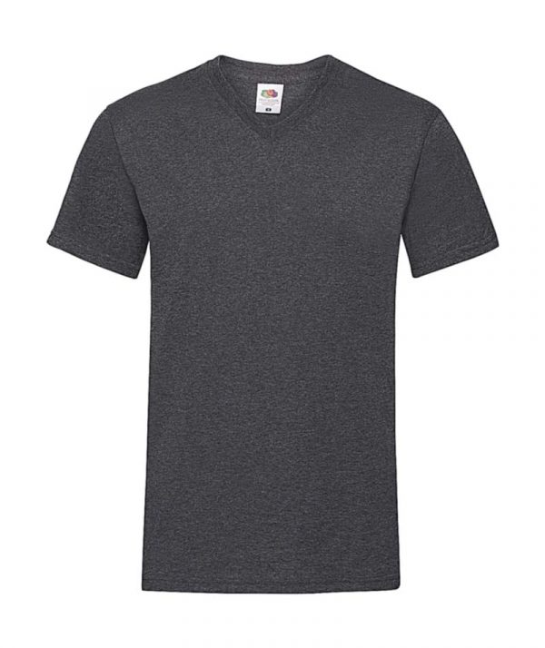 Valueweight V Neck T Shirt Kleur Dark Heather Grey