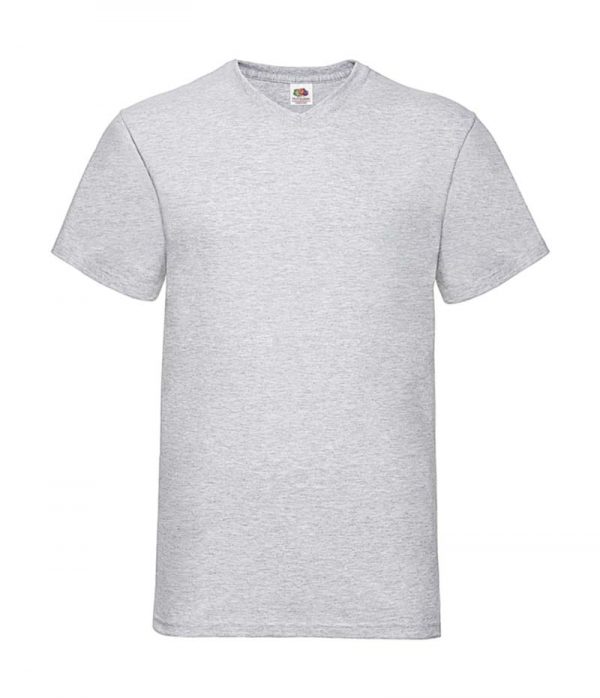 Valueweight V Neck T Shirt Kleur Heather Grey