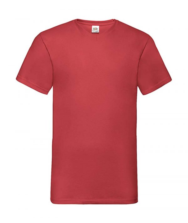 Valueweight V Neck T Shirt Kleur Red