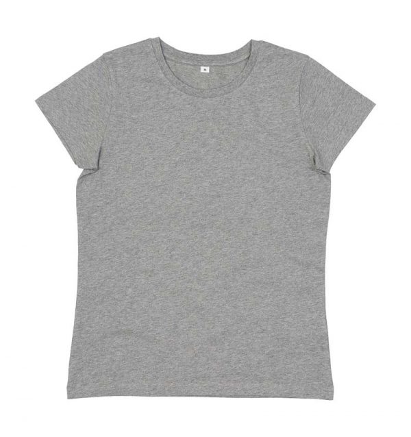 Womens Essential Organic T Kleur Charcoal Grey Melange