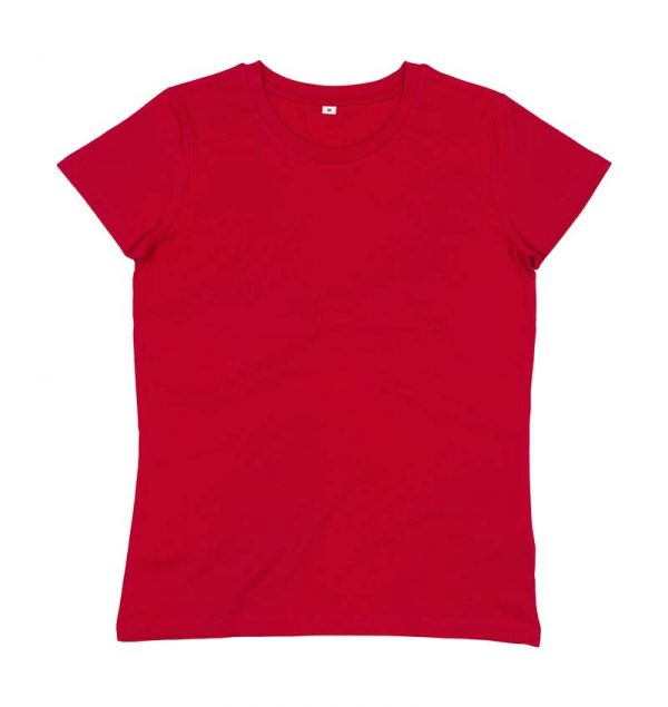 Womens Essential Organic T Kleur Red