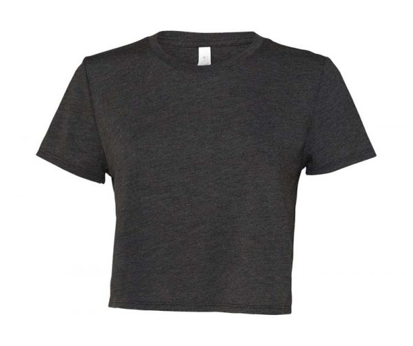 Womens Flowy Cropped Tee Kleur Dark Grey Heather