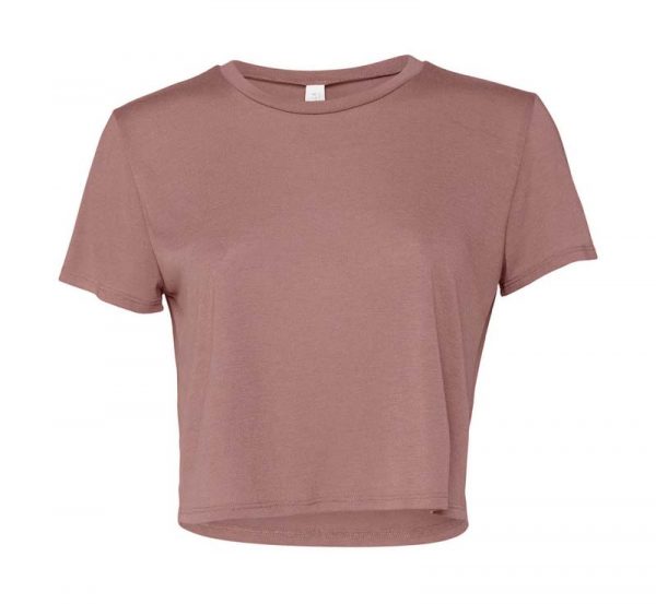 Womens Flowy Cropped Tee Kleur Mauve