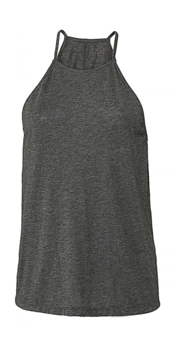 Womens Flowy High Neck Tank Kleur Dark Grey Heather