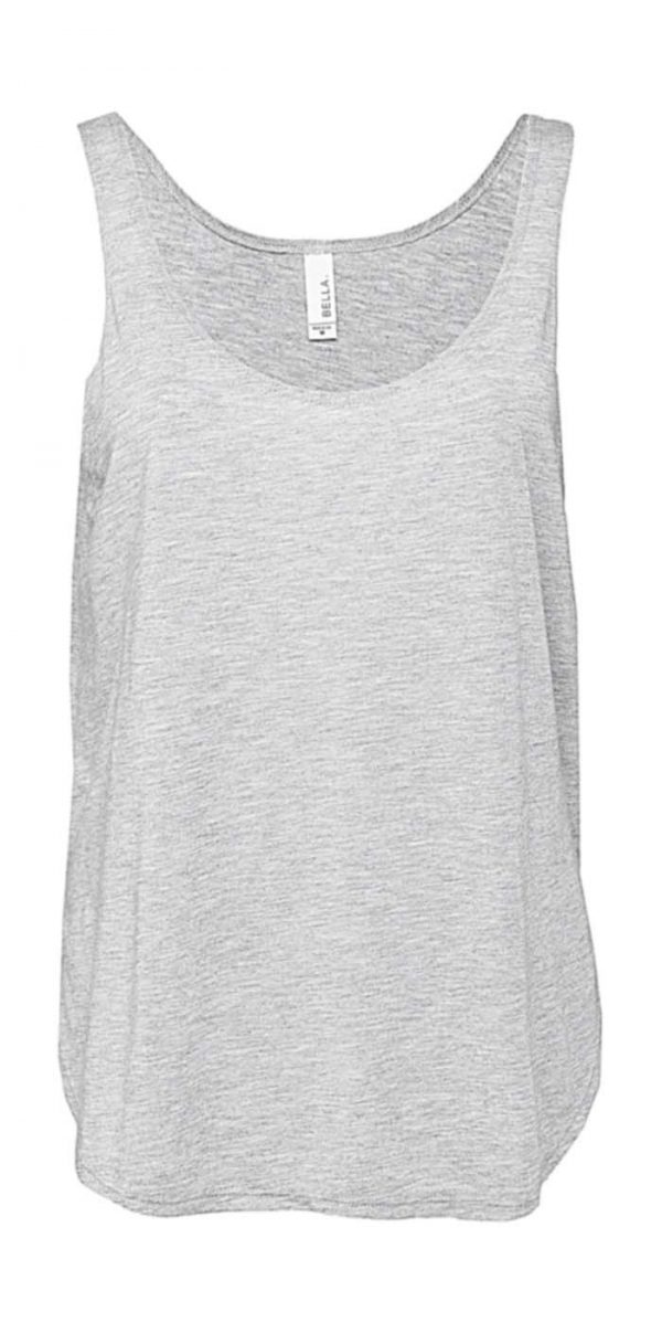 Womens Flowy Side Slit Tank Kleur Athletic Heather