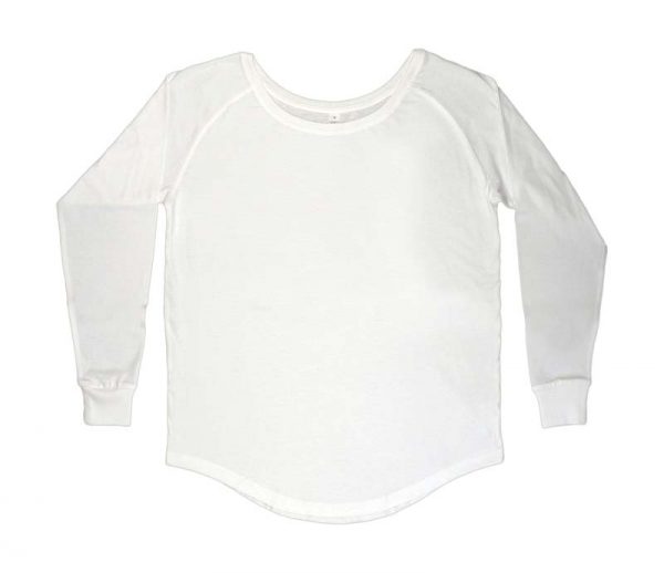 Womens Loose Fit LS T Kleur White