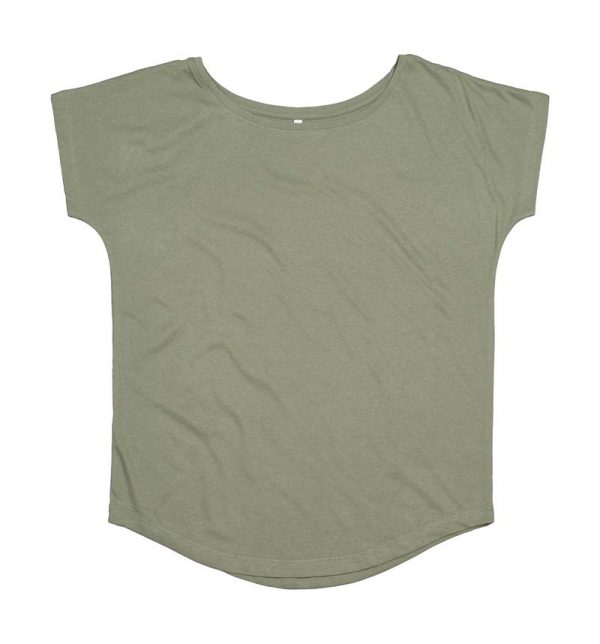 Womens Loose Fit T Kleur Soft Olive