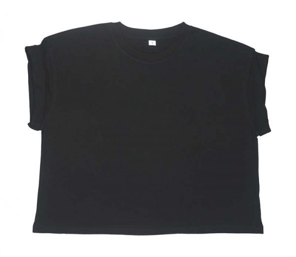 Womens Organic Crop Top T Kleur Black