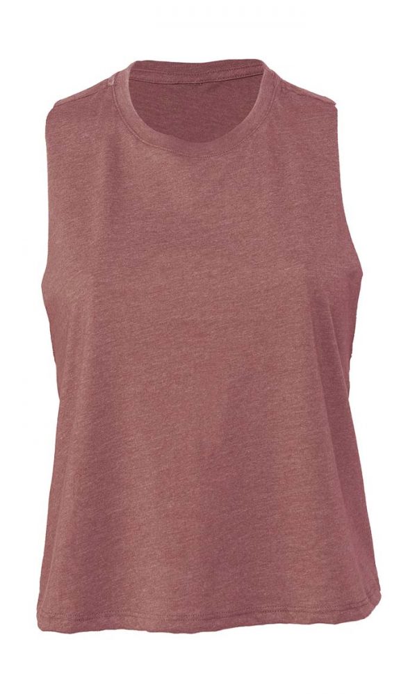 Womens Racerback Cropped Tank Kleur Heather Mauve