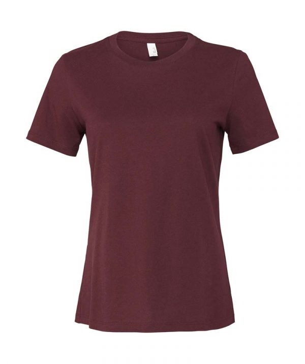 Womens Relaxed Jersey Short Sleeve Tee Kleur Maroon