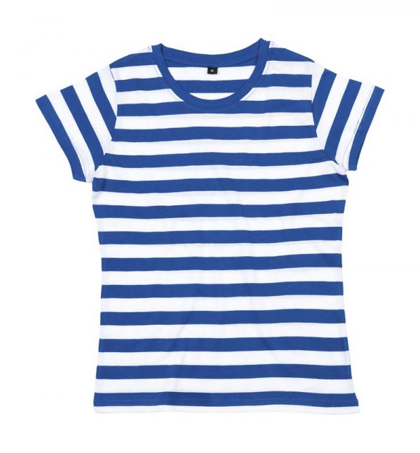 Womens Stripy T Kleur Classic Blue White