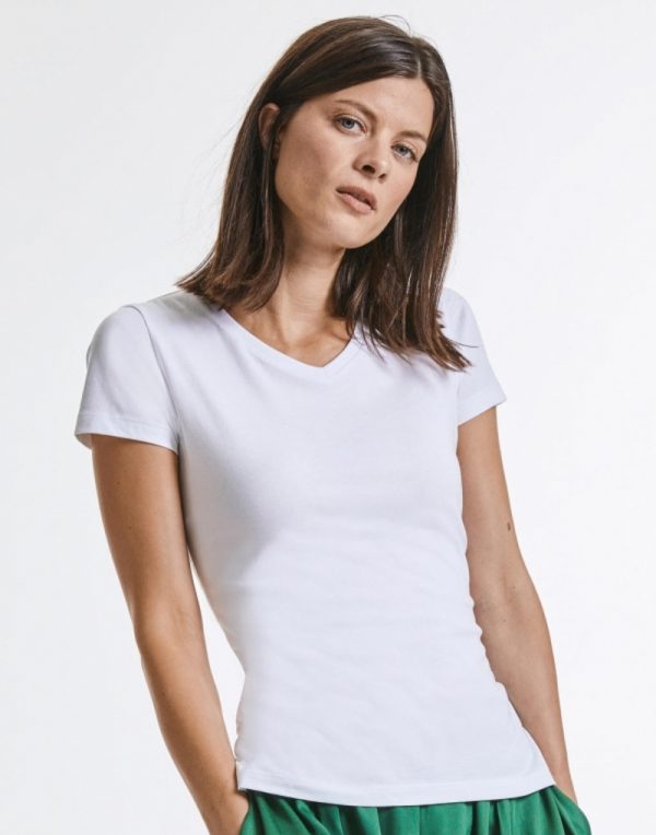 124.00 Ladies Pure Organic V Neck Tee Promo