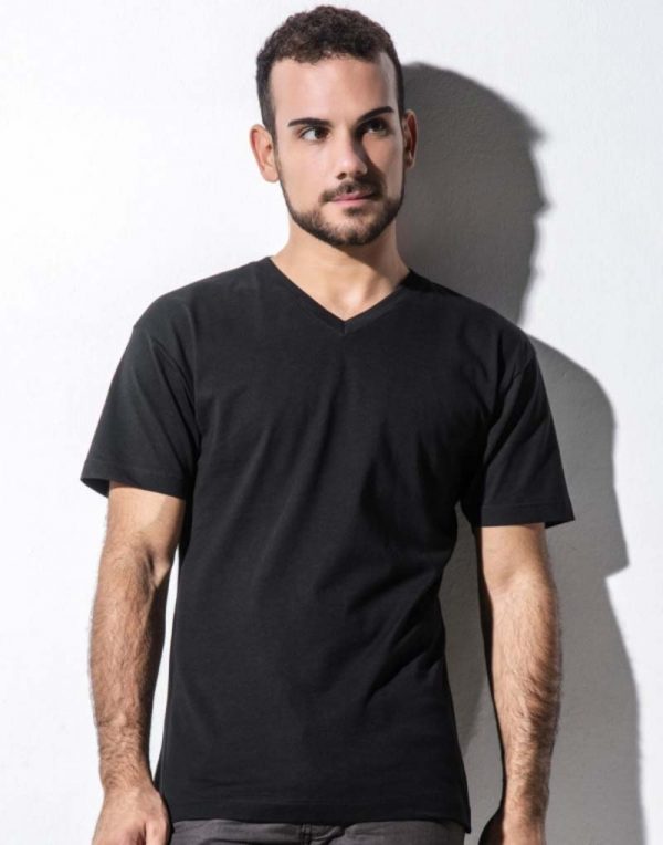 167.85 James Mens Organic V Neck T Shirt Promo