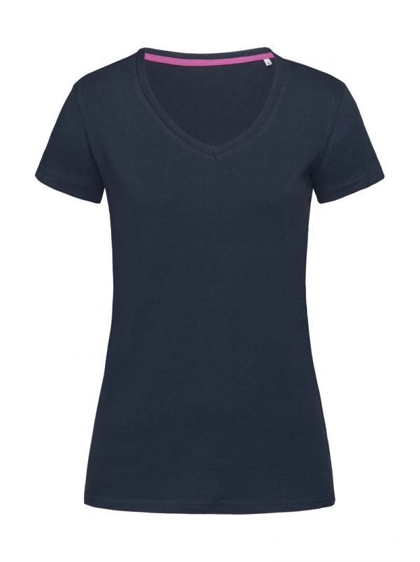 Claire V Neck Kleur Marina Blue