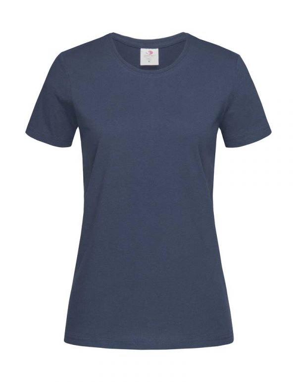 Classic T Fitted Women Kleur Blue Midnight