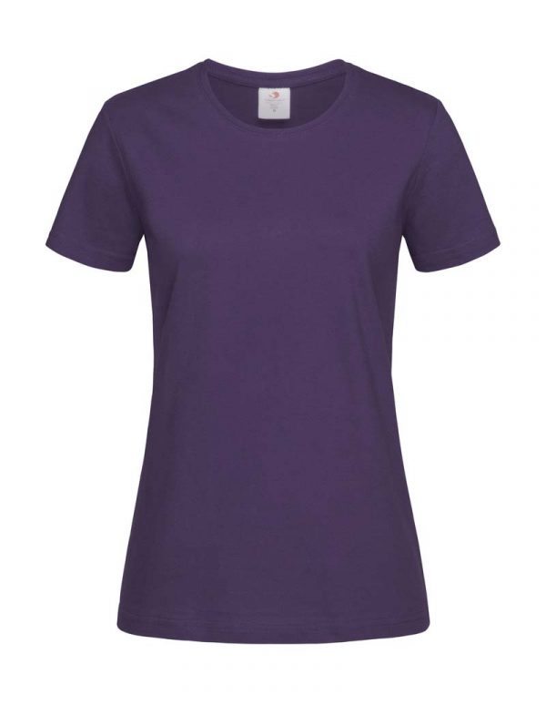 Classic T Fitted Women Kleur Deep Berry