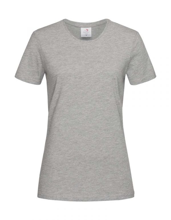 Classic T Fitted Women Kleur Grey Heather