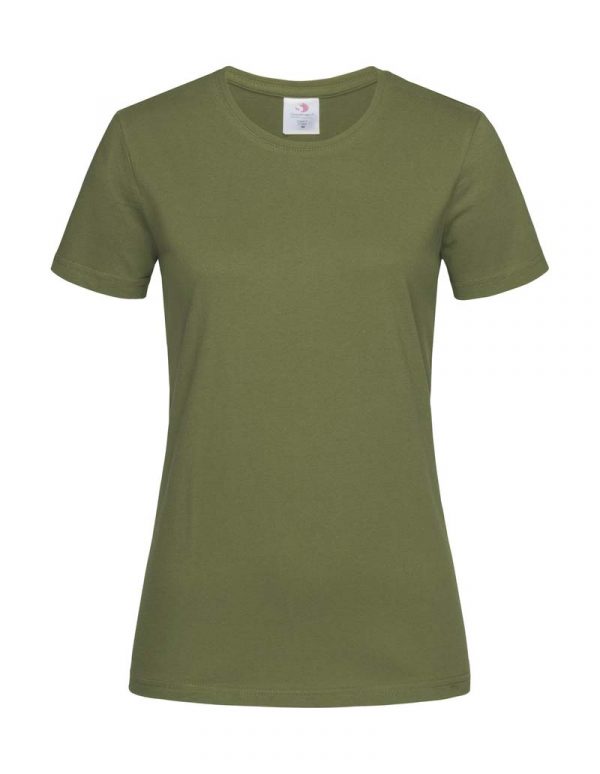 Classic T Fitted Women Kleur Hunters Green