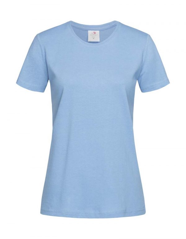 Classic T Fitted Women Kleur Light Blue