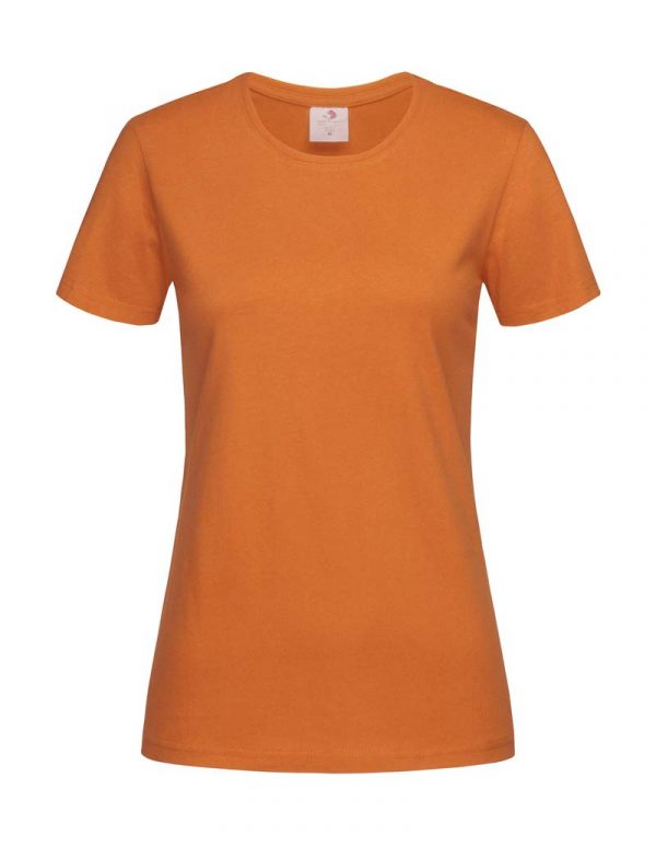 Classic T Fitted Women Kleur Orange