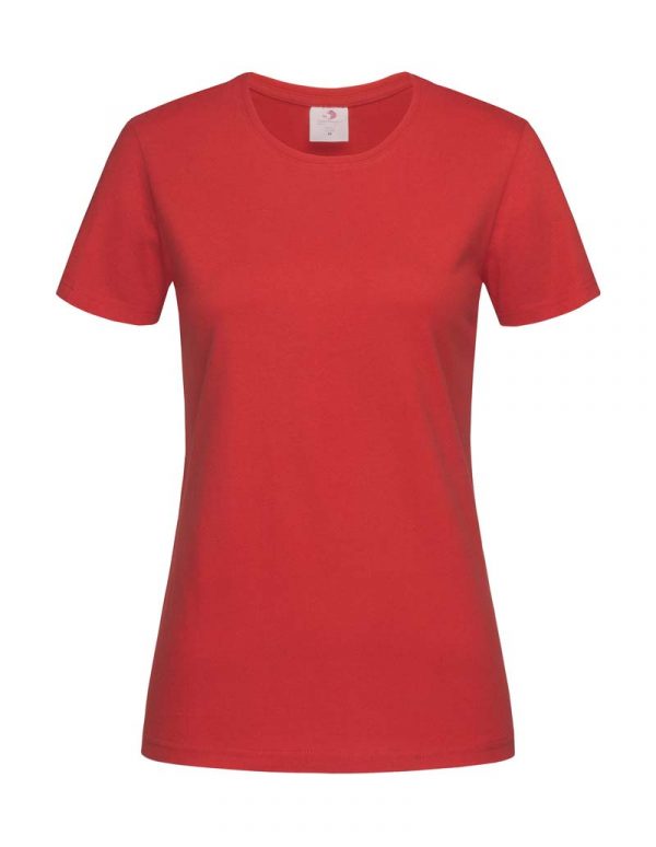 Classic T Fitted Women Kleur Scarlet Red