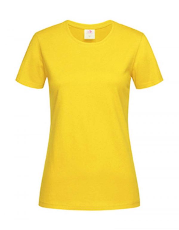 Classic T Fitted Women Kleur Sunflower Yellow