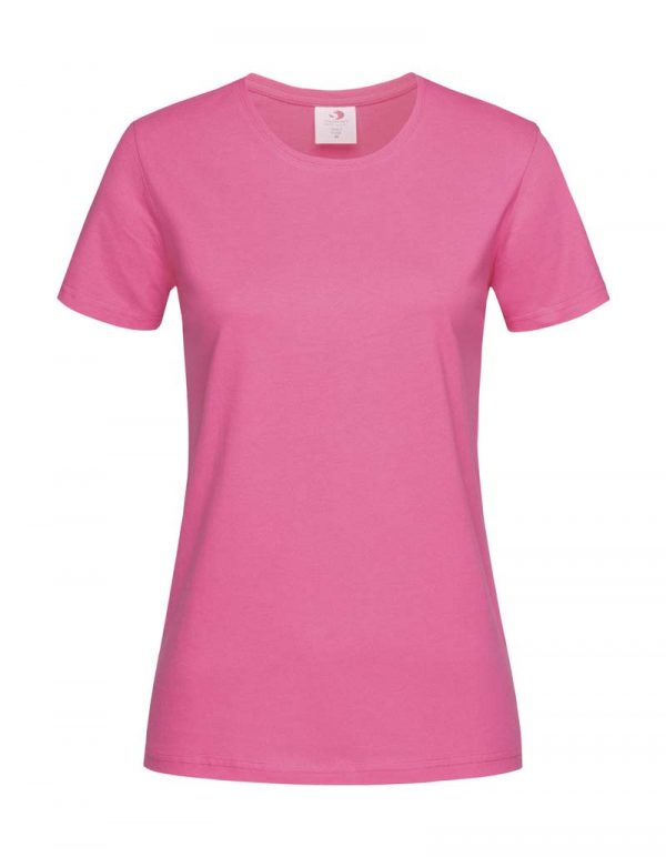 Classic T Fitted Women Kleur Sweet Pink