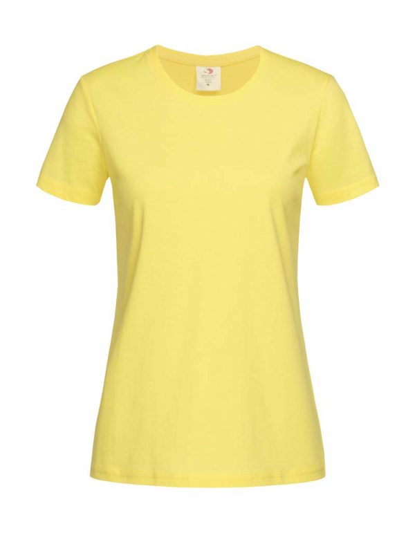 Classic T Fitted Women Kleur Yellow