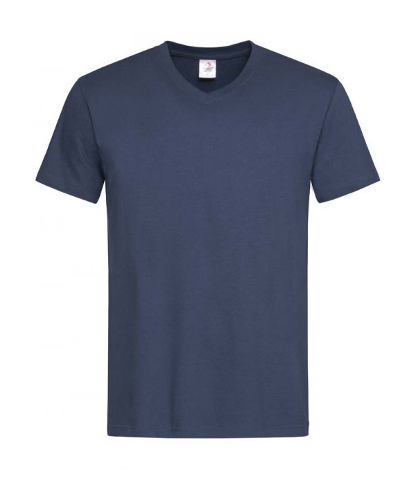 Classic T V Neck Kleur Navy